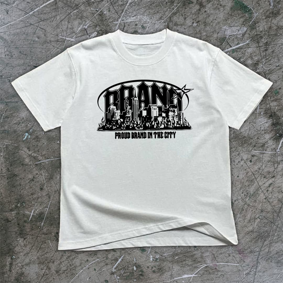 "PROUD BRAND" Premium Black Regular Fit T-Shirt